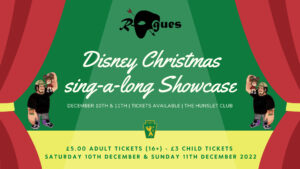 Disney Christmas sing-a-long Showcase. December 10Th & 11th | Tickets Available | The Hunslet Club. £5.00 Adult tickets (16+) - £3 child tickets Saturday 10th December & Sunday 11th December 2022
