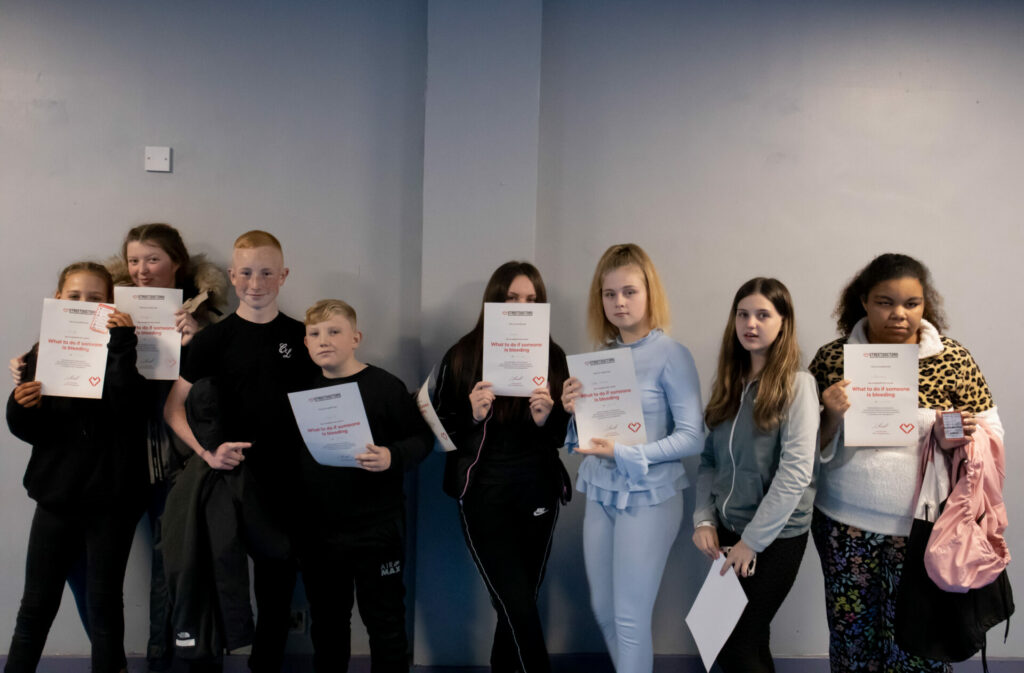 Our senior youth club with their certificates