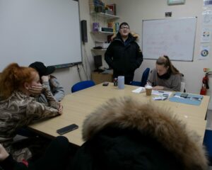 Group discussion about volunteering