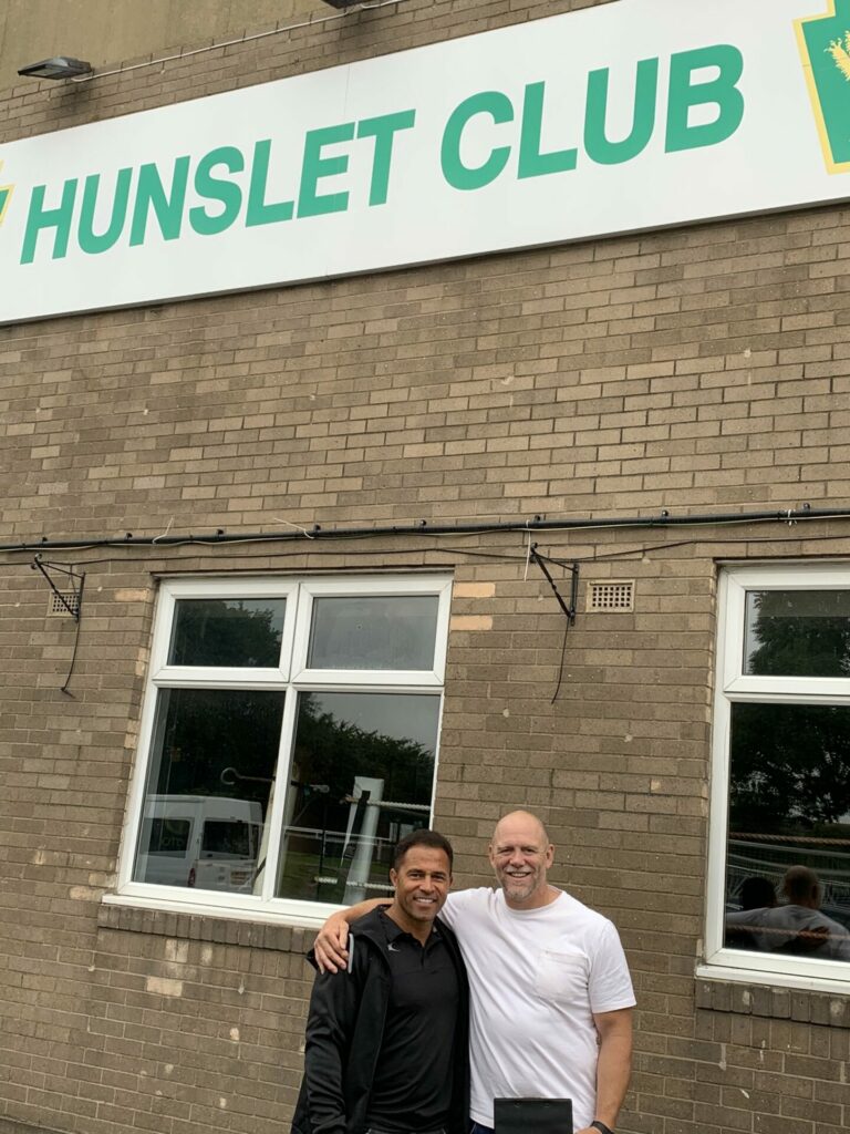Jason Robinson and Mike Tindall at The Hunslet Club