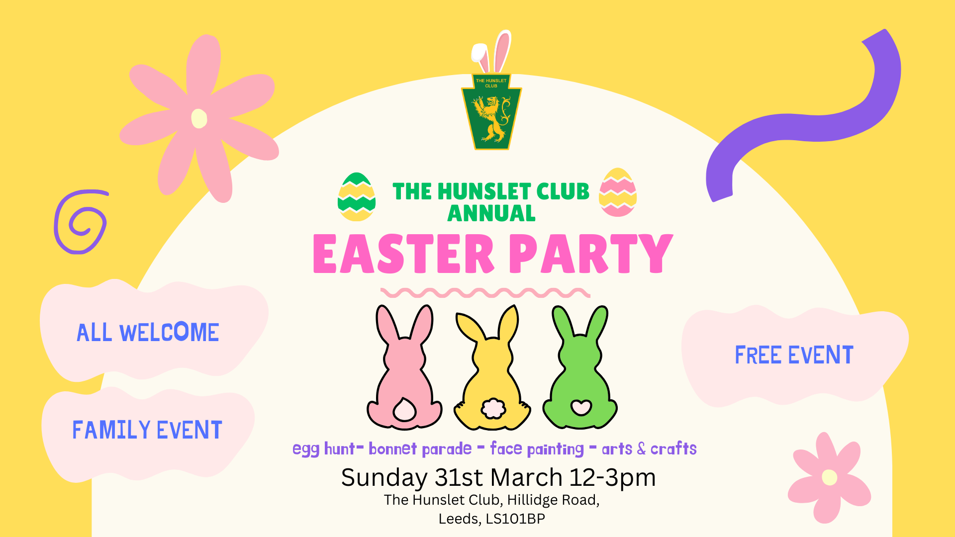 Free Easter Party at The Hunslet Club